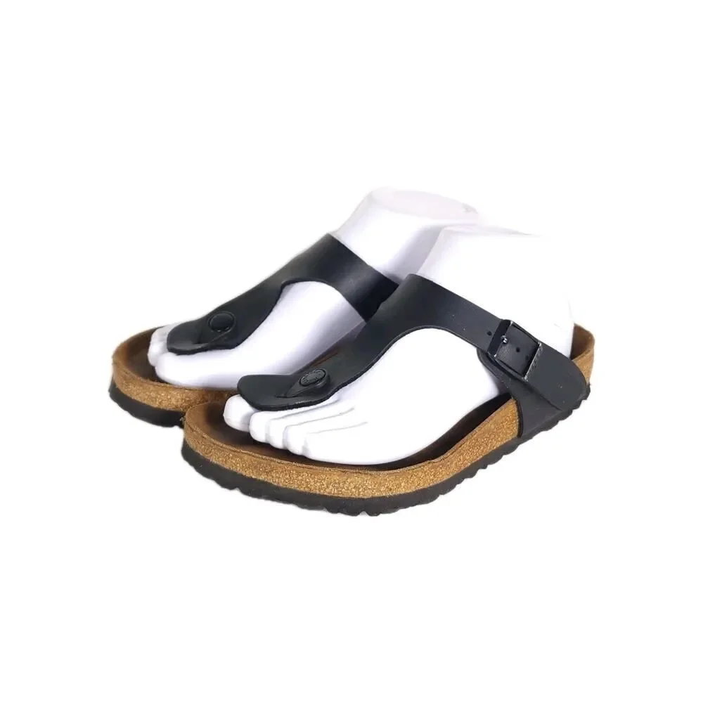 Birkenstock Women's Gizeh EU37 US6 Black Birko-Flor T-strap Thong Sandals Shoes